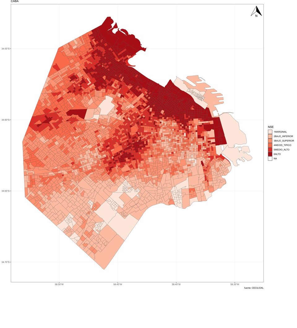 Mapa de Buenos Aires según NSE - Cecilio